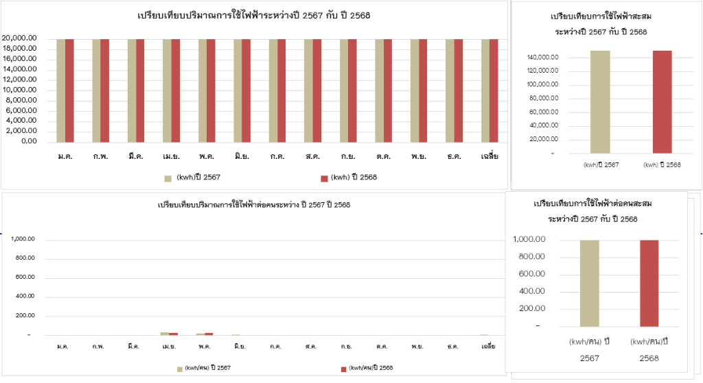 รายงานการใช้ไฟฟ้า ปี พ.ศ. 2568